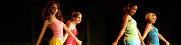 four girls perform at dance summer camp