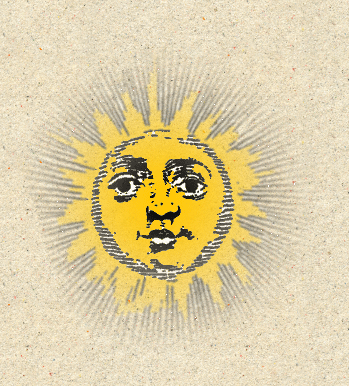 a sunface image suggesting summer fun at a fine and performing arts camp