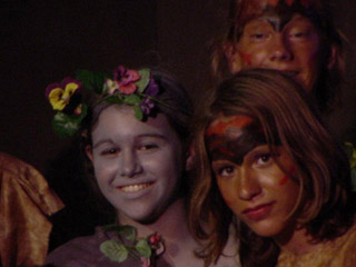 Kids at drama camp in costume & makeup