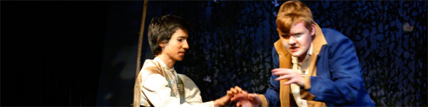 boys giving a dramatic performance at theater camp
